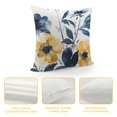 thumbnail image 4 of Fenyluxe Flowers Leaves Annabel Kidston Modern Farmhouse Rustic Decorative Couch Pillow Cases with Zipper Home Decor Aesthetic Decor Pillow Covers 1PC 12x12in, 4 of 5