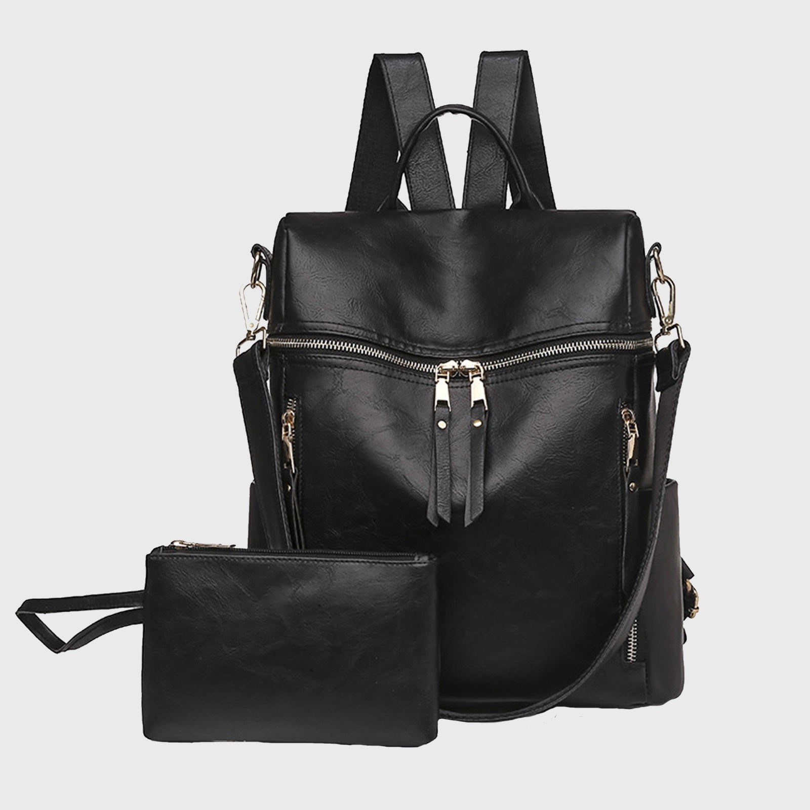 Medium leather backpack purse hotsell
