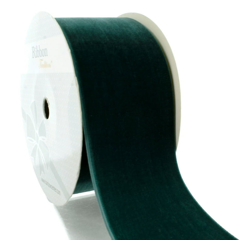 HBC 5/8 inch Velvet Ribbon 566 Rustic Sage - 25 Yards, Size: 25yds, Green