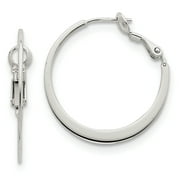 Sterling Silver Flat Hoop Earrings QE3741