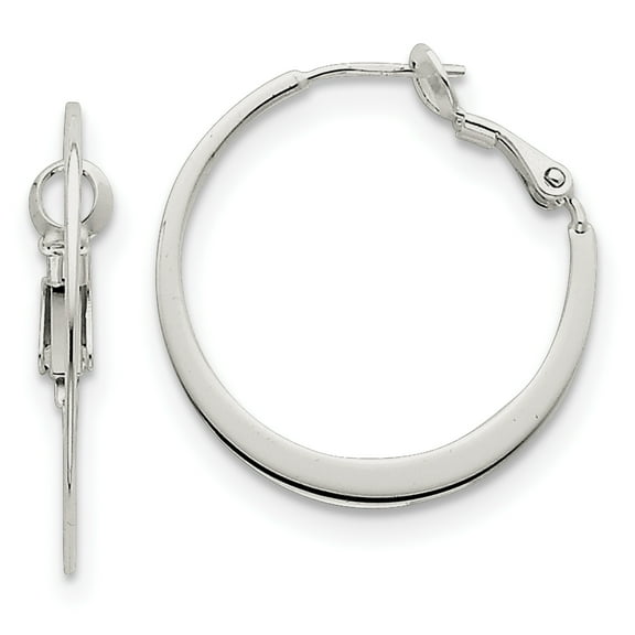 Primal Silver Sterling Silver Flat Hoop Earrings