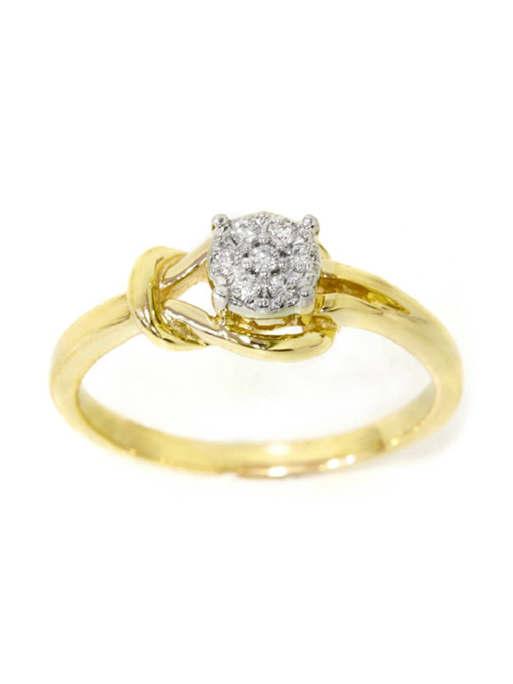 Diamond Promise Solitaire Ring 14K Yellow Gold