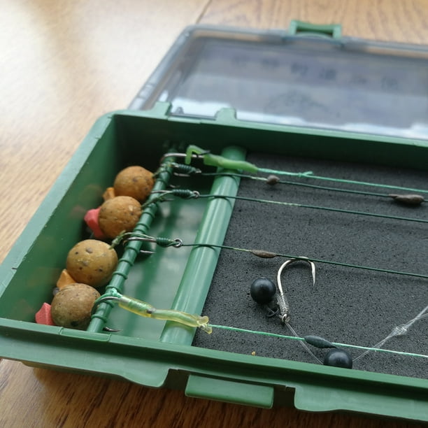 34.5cm Carp Fishing Rig Tackle Box Storage Case Fishing Line Hook