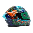 thumbnail image 1 of Casco abatible Drago Cyan certificado DOT, talla XL, diseño blue/neón., 1 of 5