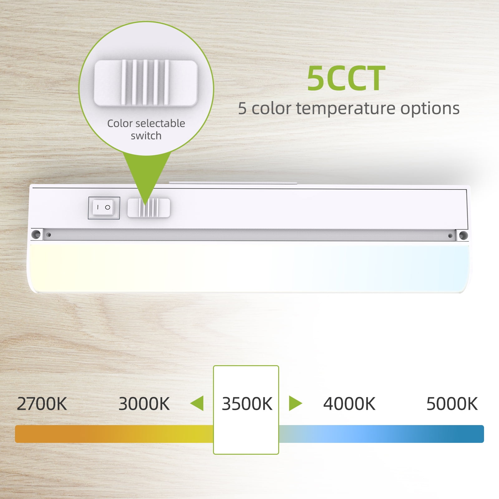 Pinegreen Lighting CL-HCUL02-36CCT 36 in. Contractor Under Cabinet Light - 5 CCT Selectable