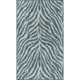thumbnail image 3 of Unique Loom Outdoor Safari Collection Area Rug - Tsavo (3' x 5' 3" Rectangle Teal/Ivory), 3 of 7