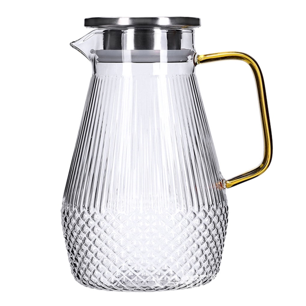 SEWCHICS Water Pitcher Glass Assorted Color 1Pc 4.52X4.52X8.06in