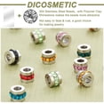thumbnail image 4 of 32Pcs 8 Colors Rhinestone European Beads: Stainless Steel Round Loose Beads for DIY Crafts Bracelet Necklace Jewelry Hole: 3mm Colorful DIY, 4 of 6