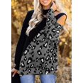 thumbnail image 2 of Womens Cold Shoulder Oversized Turtleneck Sweaters Long Sleeve Chunky Solid Color Knitted Pullover Outwear Coat, 2 of 4