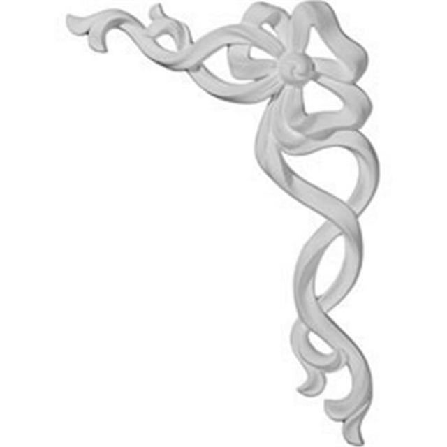 Ekena Millwork ONL11X15X01VE-R 11 In. W X 15.75 In. H X 1.12 In. P Architectural accent - Versailles Large Ribbon With Bow Onlay- Right