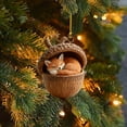 thumbnail image 4 of Forest Animal Acorn Ornaments, Animal Christmas Ornament, 2026 New Pine Cone Animal Decoration, Woodland Creature Hanging Ornament, 2D Acrylic Animal Christmas Tree Pendant, Xmas Gift, 4 of 7