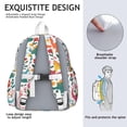thumbnail image 5 of Cute Dinosaur Pattern Backpack for School,Cute School Bag,Schoolbag with Adjustable Shoulder Straps & Padded Back,13.4"x11"x4.7", 5 of 6