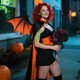 thumbnail image 4 of Decoraciones de Halloween, adornos de Halloween, regalos de Halloween, ramo de Halloween, ramo de flores de calavera gótica oscura, decoración del Día de los Muertos, ramo de tela para el hogar., 4 of 6