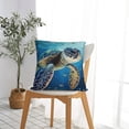 thumbnail image 7 of Wukai Watercolor Turtle Premium Polyester Fleece Pillow Covers with Hidden Zipper Closure,Luxuriously Soft and Durable-26"x26", 7 of 7