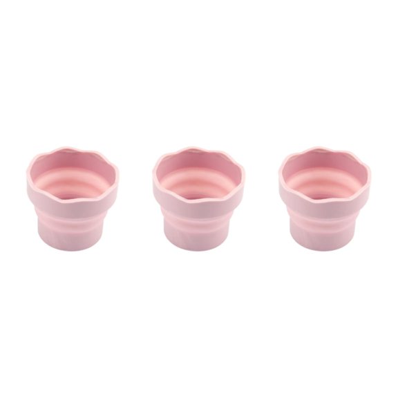 Seitruly Pink Silicone Foldable Painting Water Cup Purpose Bucket Multi Accessories Type1 NO1