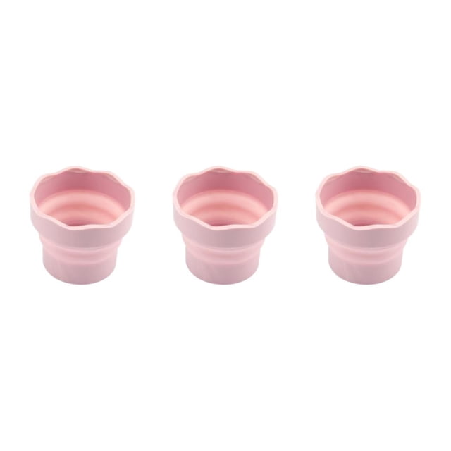 Methold Pink Silicone Foldable Painting Water Cup Bucket Accessories Purpose Multi Type1