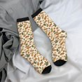 thumbnail image 5 of Daiia Set With Peanut Print Crew Socks – Soft Breathable Long Socks for Men & Women, Moisture-Wicking & Comfortable Daily Wear Socks, One-Size Fits Most (US 5-11), 5 of 6