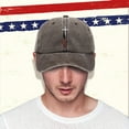 thumbnail image 2 of GZWYHT Usa Hat Flag Hat American Flag Hat Ball Caps for Men Usa Flag Baseball Cap Brown One Size, 2 of 3