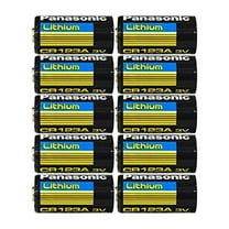 Panasonic CR123A Lithium 3V Photo Lithium Batteries (Pack of 10)