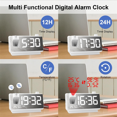 thumbnail image 3 of Projection Alarm Clock for Bedroom with RGB Night Light,7In Large LED Display,Dual Alarms,Temperature&Humidity,Snooze B, 3 of 7