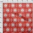 thumbnail image 3 of oneOone Viscose Chiffon Red Fabric Asian Floral Block Fabric For Sewing Printed Craft Fabric By The Yard 42 Inch Wide, 3 of 4