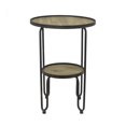 thumbnail image 2 of 63487 Modish Metal Wood Accent Table Set Of 2, 2 of 2