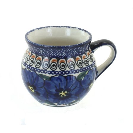 Polish Pottery Blue Art - Polish Pottery Blue Art Small Bell Shape Mug