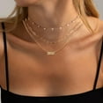 thumbnail image 2 of GOSFRY Dainty Pearl Necklaces for Women 14K Gold/Silver Plated OT Clasp Pearl Necklace Shining Twisted Rope Cuban Choker Toggle Clasp Handmade Jewelry Gifts, 2 of 6