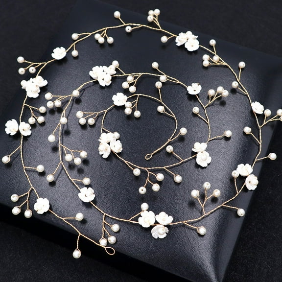 WESIEVYA Elegant Golden Bridal Headdress with Sparkling Rhinestone Hair Accessories for Weddings and Special Events