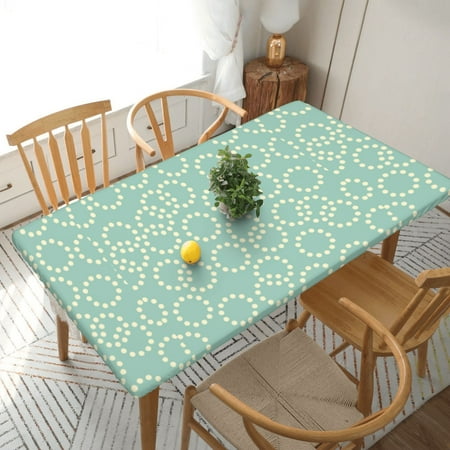 

Home Deluxe Tablecloth Seamless Pattern Waterproof Elastic Rim Edged Table Cover- For Christmas Parties And Picnics 5ft