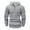 Gray, variant on Men's Button Down Hoodies Slim Fit Pullover Sweatshirts Solid Long Sleeve Drawstring Sportwear Workwear Sweater