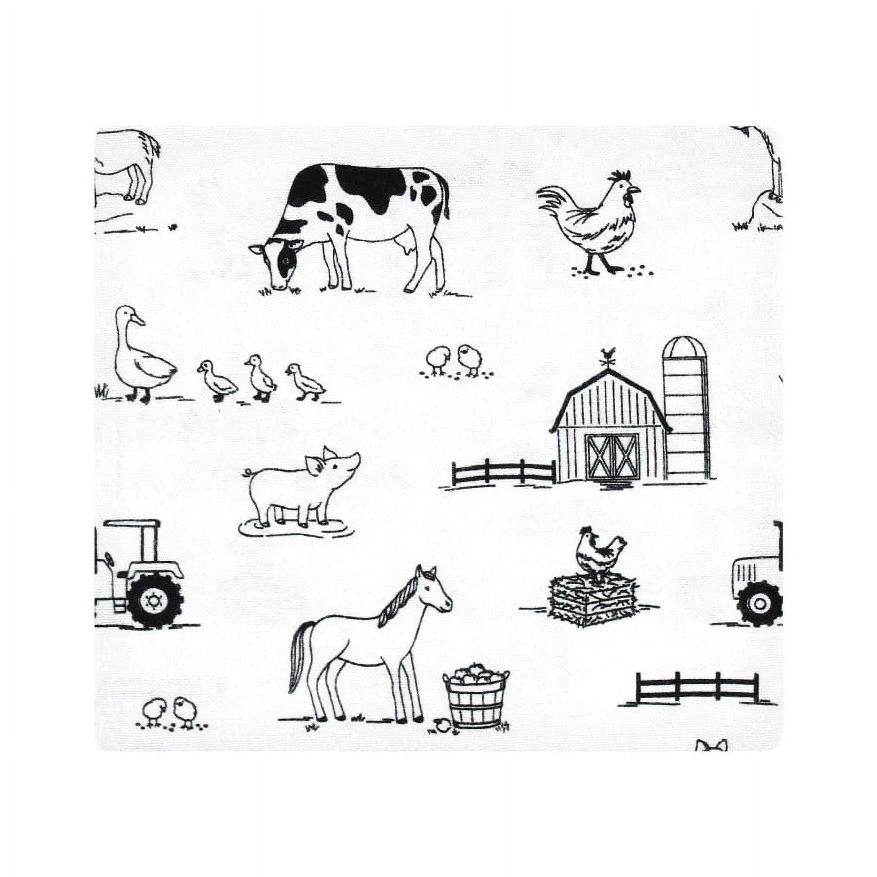 Hudson Baby Unisex Cotton Flannel Receiving Blankets, Neutral Farm, One Size