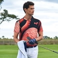 thumbnail image 4 of Daiia Colorful Floral Flamingo Pattern Men’s Polo Shirts,Solid Deck Shirt,Classic Fit, Breathable Cotton Polo for Casual and Sport Wear-4X-Large, 4 of 7