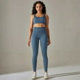 thumbnail image 3 of Sujetador deportivo de Yoga acanalado, Top, mallas, traje de dos piezas, ropa activa para Fitness, conjunto de ropa deportiva para gimnasio y correr, ropa de entrenamiento para mujer, 3 of 5
