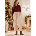 thumbnail image 5 of Eytino Women's Summer High Waisted Baggy Pants Casual Ankle Length Trouser Slacks with Pockets Black L, 5 of 9
