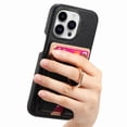 thumbnail image 4 of Étui pour FOXDOCK iPhone 15 Pro, Cuir, Anneau Ourson, Porte-Cartes, 4 of 4