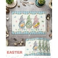 thumbnail image 6 of Easter Placemats Set of 4, Cute Gnome with Easter Eggs Placemat for Dining Table Decorations, Buffalo Check Blue White Place Mats, Spring Table Mats for Kitchen Dinner Seasonal Holiday Party Decor, 6 of 6