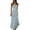 Blue, variant on Musuos Women Halterneck Long Dress, Elegant Sleeveless Deep V-neck Tie-up Floral Dress Summer Swing Dress