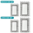 thumbnail image 4 of Superior Inaya Striped Shag Washable Bath Rug, Set of 2, Large, White/Gray, 4 of 11
