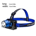 thumbnail image 3 of Toystoory Faro recargable para exteriores, faro para acampar, senderismo, pesca, lámpara de cabeza conmutable, diadema, luz para Camper, iluminación Ropa Deportiva, Zapatos Luz azul blanca Toystoory OD029334-03, 3 of 6