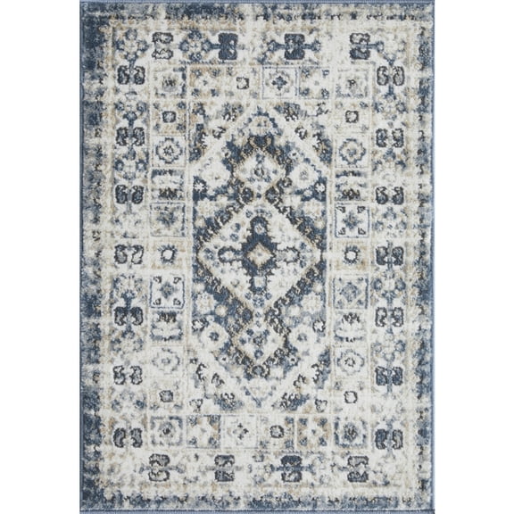 Loomaknoti Kehleigh Avelanz 2' x 3' Blue Oriental Indoor Accent Rug