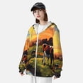 thumbnail image 3 of Balery Oil Painting Style Pasture Cow Sudadera ligera de manga larga con capucha y protección solar UPF 50+ para hombre y mujer, ideal para pesca y running-Medium, 3 of 7