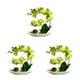 thumbnail image 5 of Inteprter Orquídeas artificiales Flor falsa Plantas en maceta Cuenco blanco Maceta Flores Ramo Toque real Hogar Cocina Arreglo Verde Type1 NO1, 5 of 6