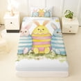 thumbnail image 3 of Erosebridal Rabbit Eggs Kids Twin Sheet Sets, Happy Easter Bedding, 3-Piece, 3 of 5