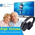 thumbnail image 3 of Auriculares inalámbricos para ver Smart TV con base de carga de transmisor RF de 2,4 G (AUX RCA óptico digital), auriculares de TV inalámbricos para personas mayores, alcance inalámbrico de 100 pies s, 3 of 5