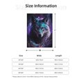thumbnail image 5 of Sikiie Purple Sky Wolf Cozy Flannel Fleece Throw Blanket: Lightweight & Thick for All Seasons - Perfect for Women, Men, & Kids", 5 of 6