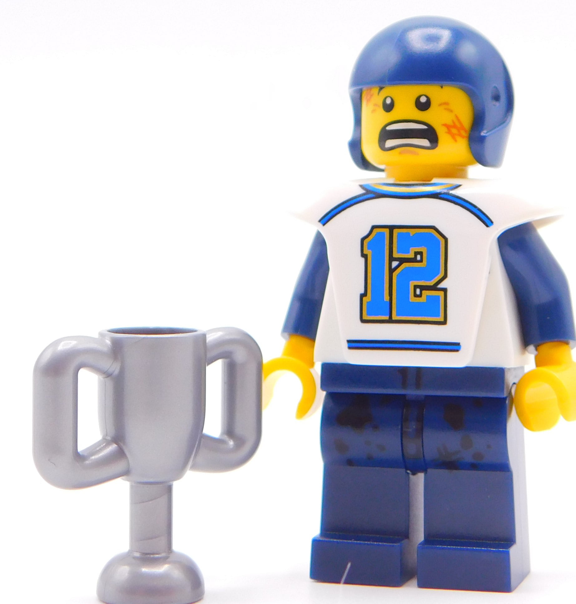 Lego minifigure football player champion