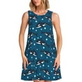 thumbnail image 1 of Disketp Cute Shark para Vestido sin Mangas para Mujeres, Vestidos de Verano para Mujeres, Casual y Holgado para la Playa, 1 of 7
