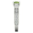 thumbnail image 3 of 2.33 ctw 3 Stone Anniversary Ring for Women | Round Cut Natural Peridot | Hyperallergenic Solid 14K White Gold, 3 of 5