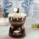 thumbnail image 5 of Juego de fondue de queso de cerámica | Horno para fundir chocolate y helado | Olla multifuncional para postres y estofados | Cerámica duradera | Ideal para amantes del chocolate y reuniones, 5 of 6
